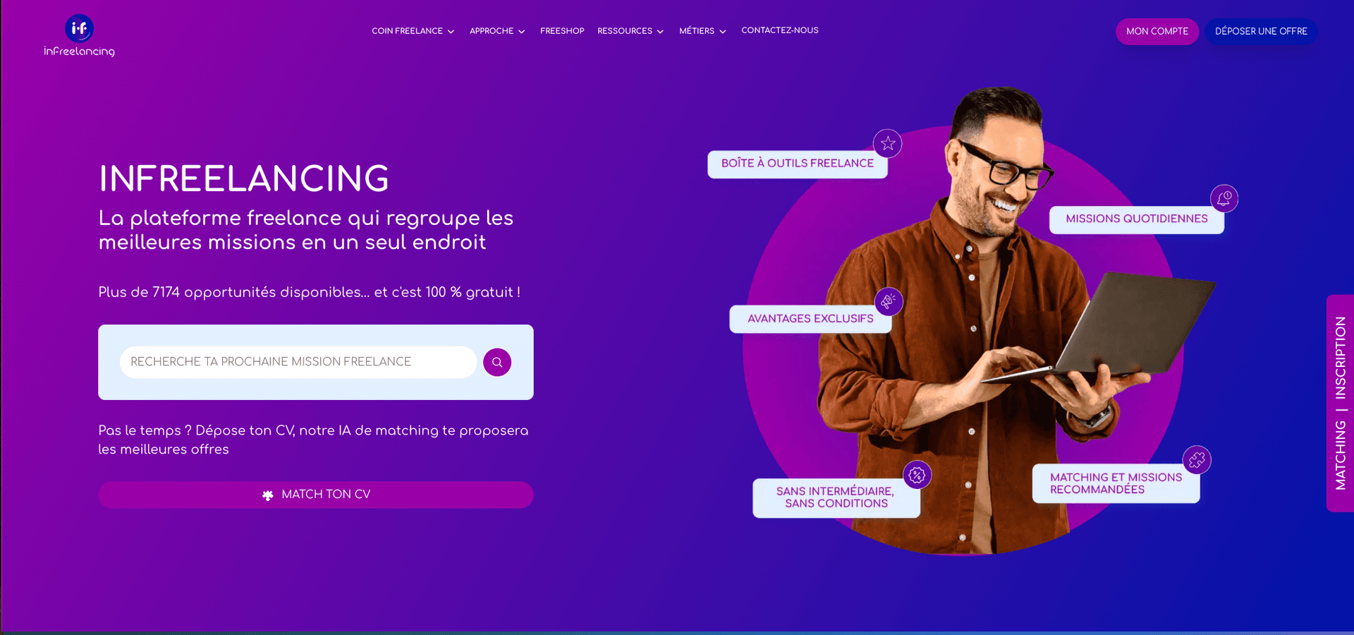 Infreelancing : Plateforme de mise en relation entre freelances et entreprises