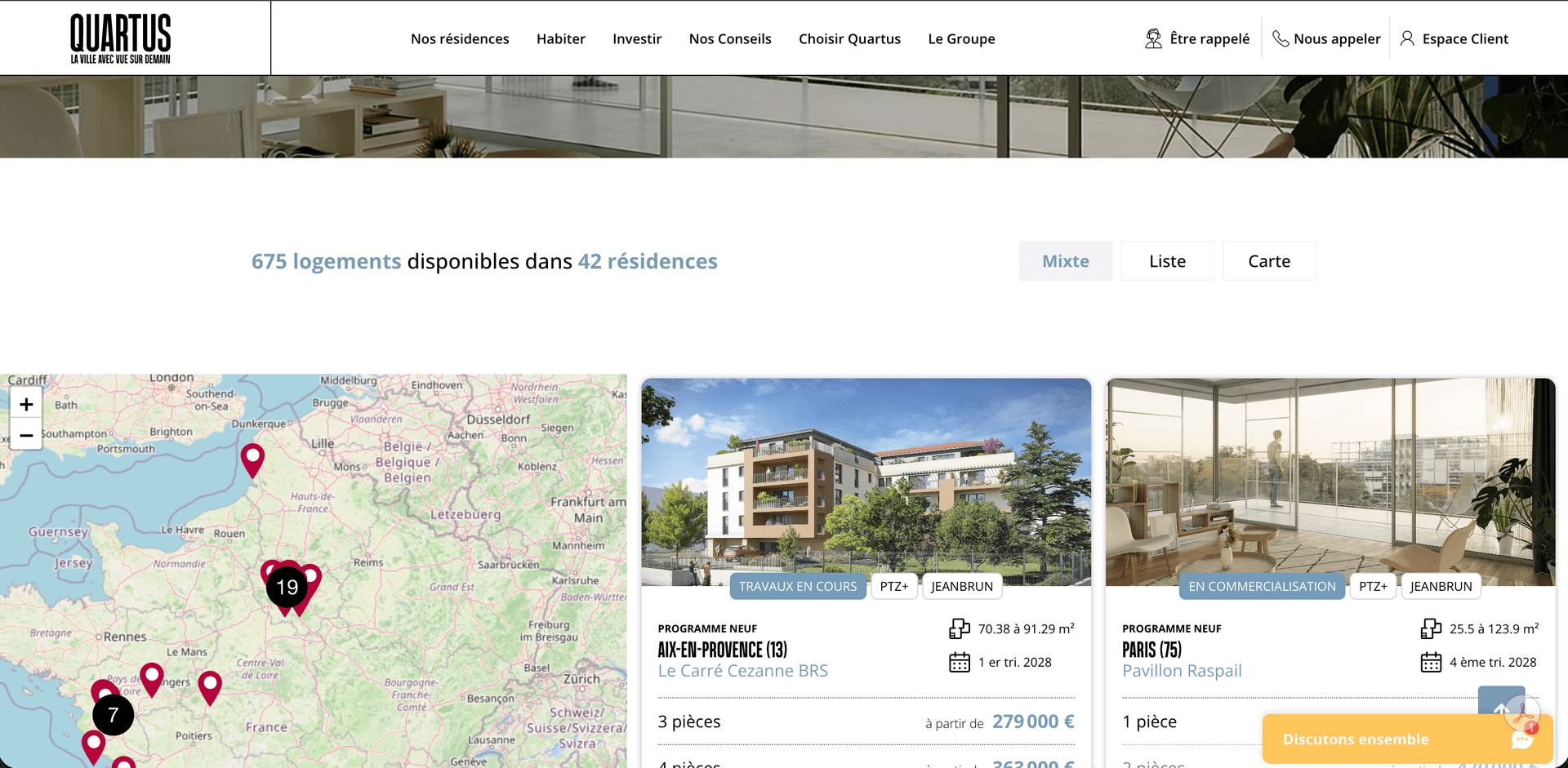 Quartus Residentiel : Mise en place d'un catalogue immobilier et son PIM