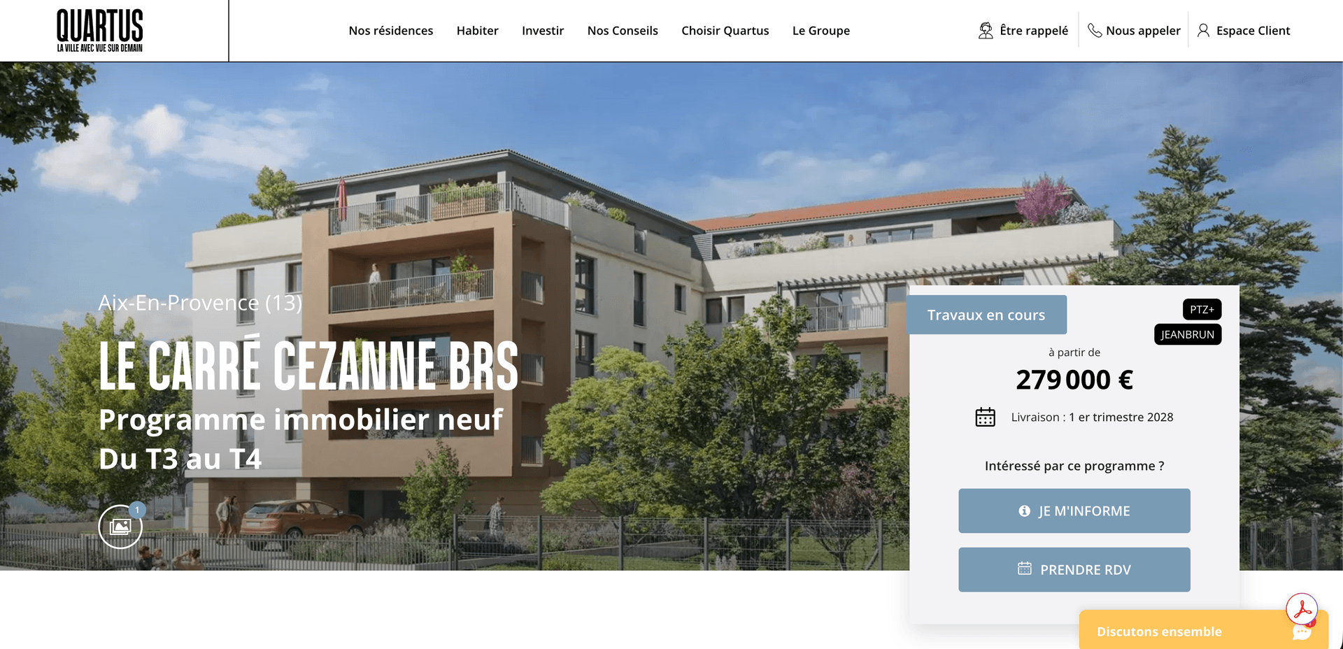 Quartus Residentiel : Mise en place d'un catalogue immobilier et son PIM