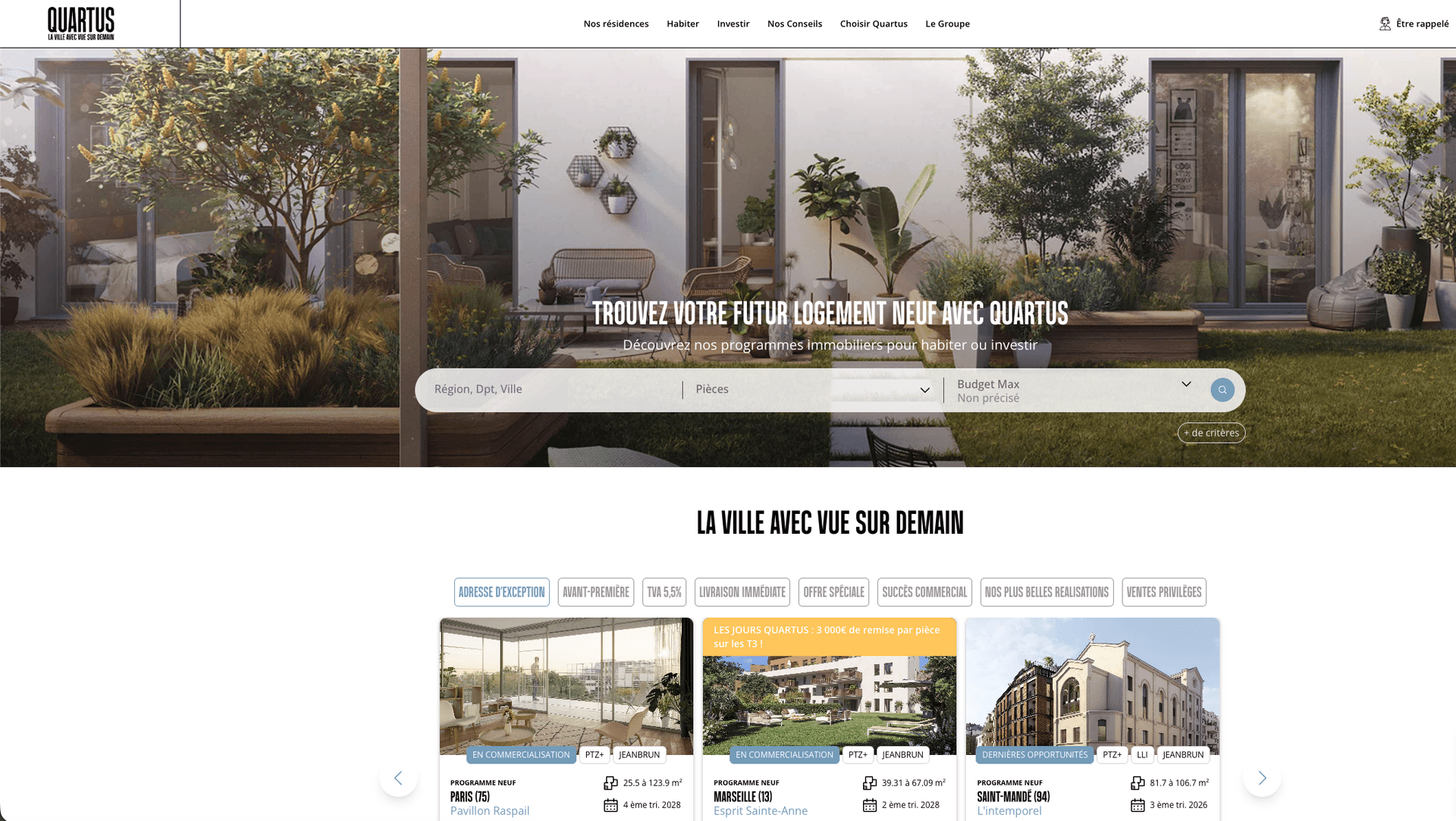 Quartus Residentiel : Mise en place d'un catalogue immobilier et son PIM