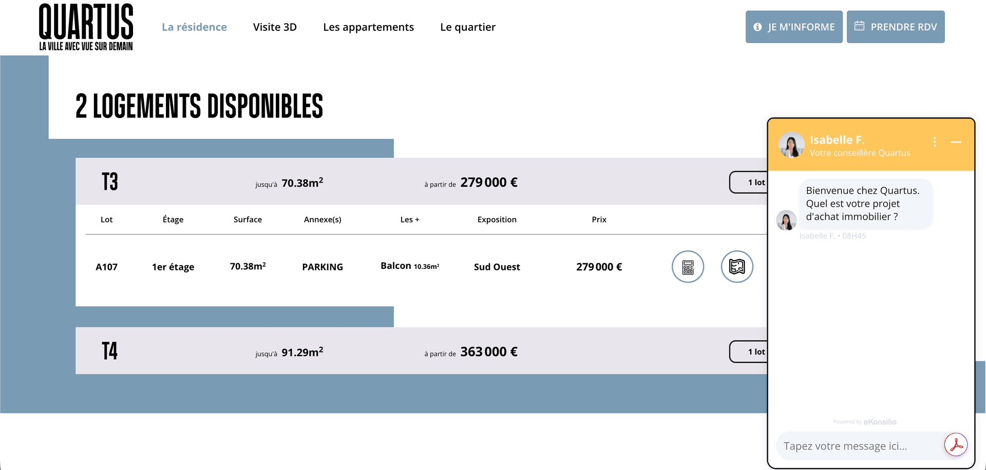 Quartus Residentiel : Mise en place d'un catalogue immobilier et son PIM