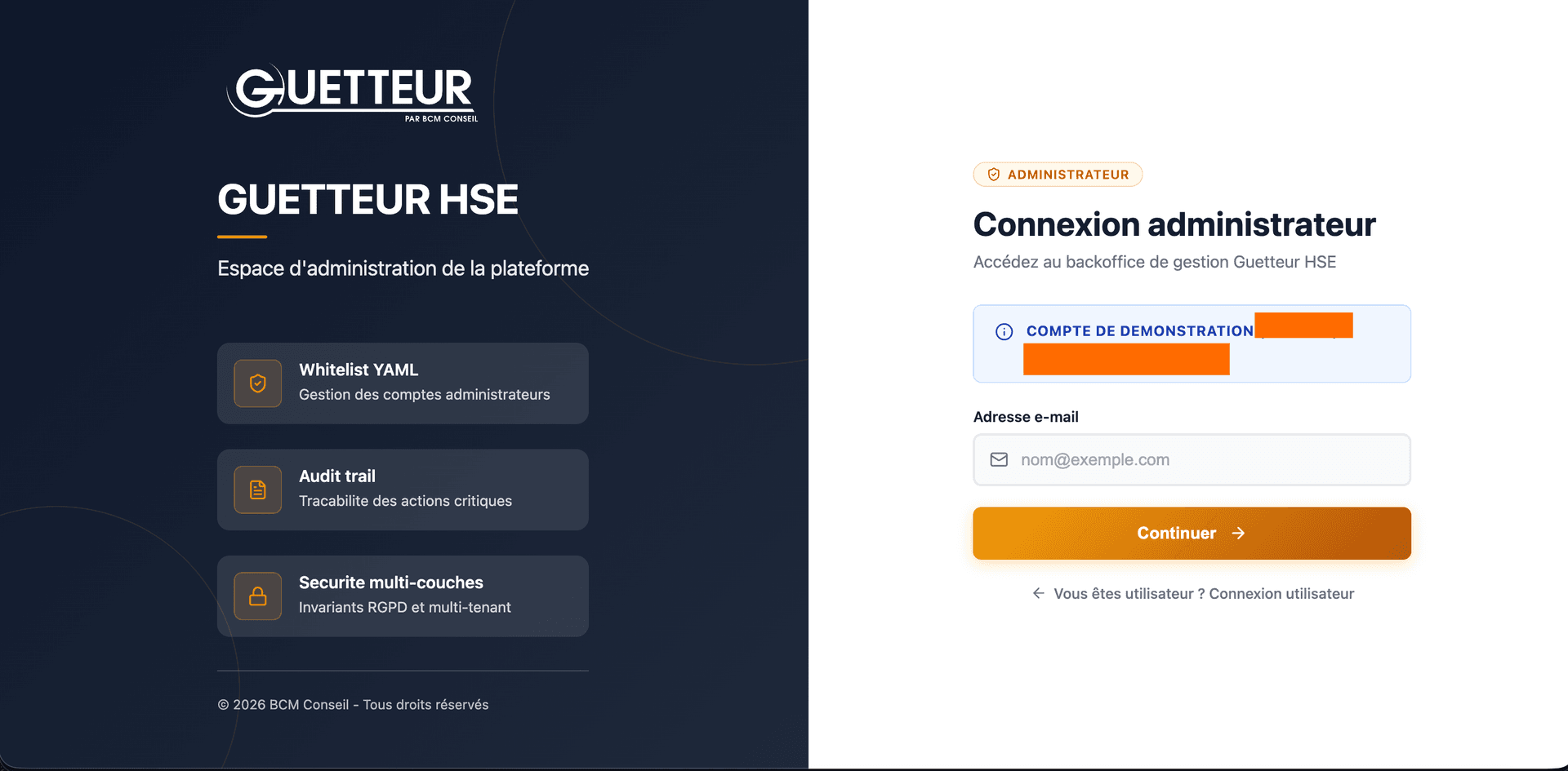 Guetteur : Plateforme SaaS pour industriel HSE