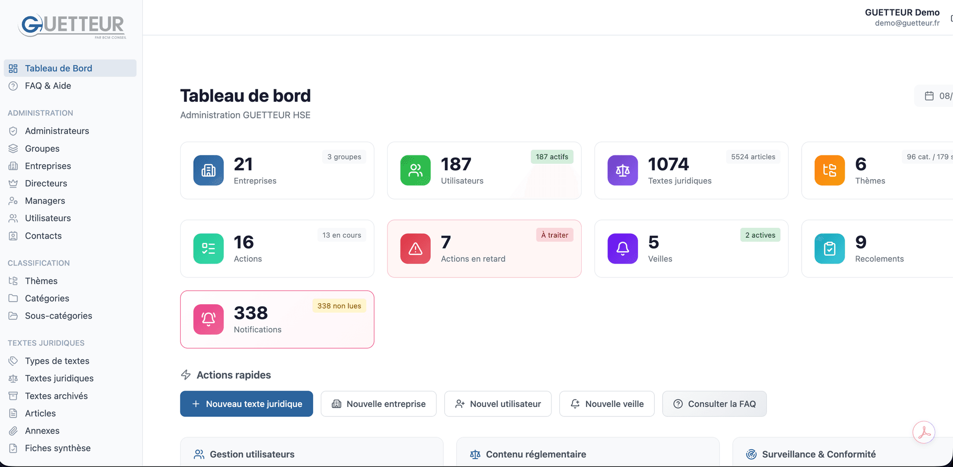 Guetteur : Plateforme SaaS pour industriel HSE