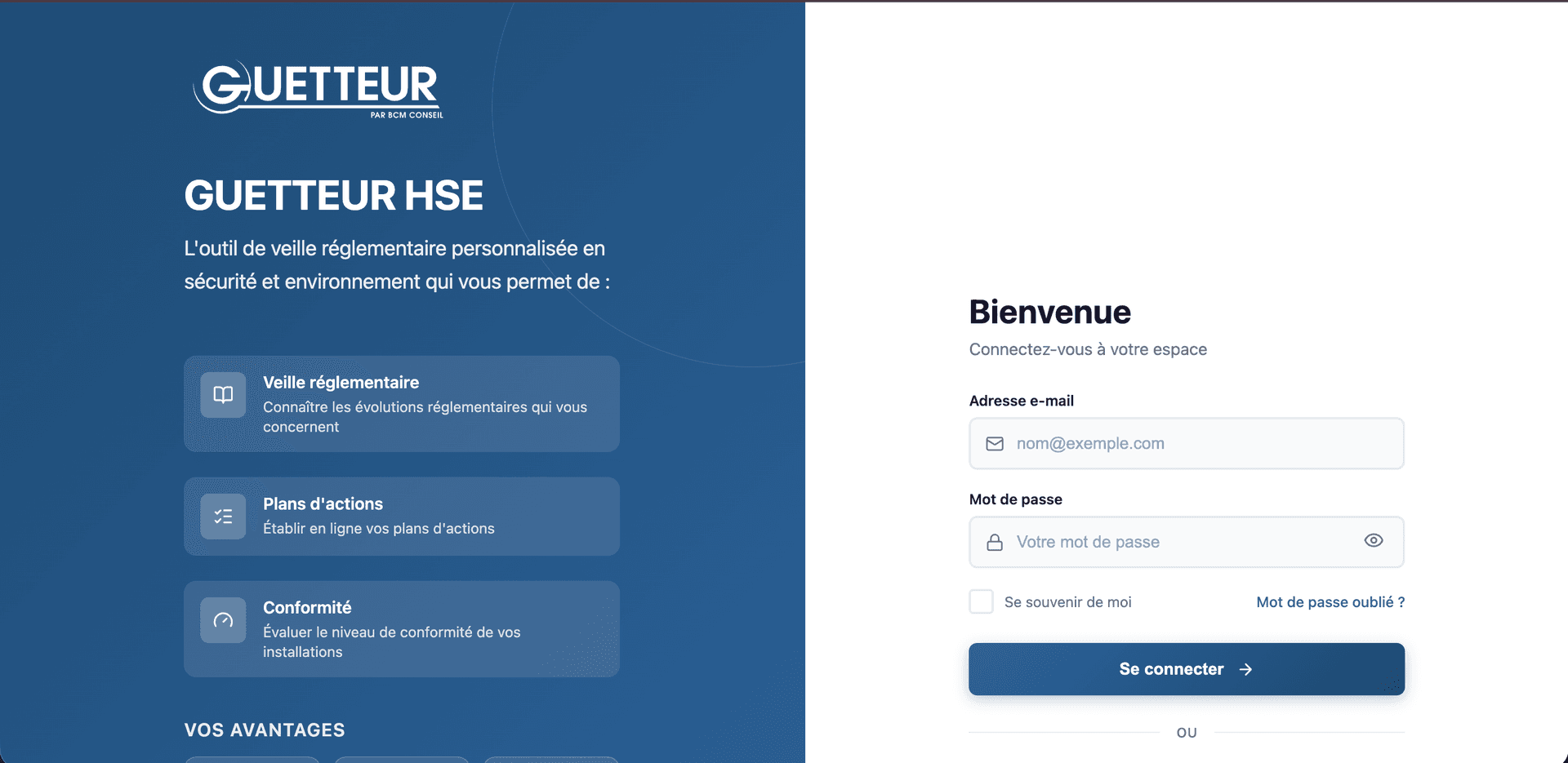 Guetteur : Plateforme SaaS pour industriel HSE