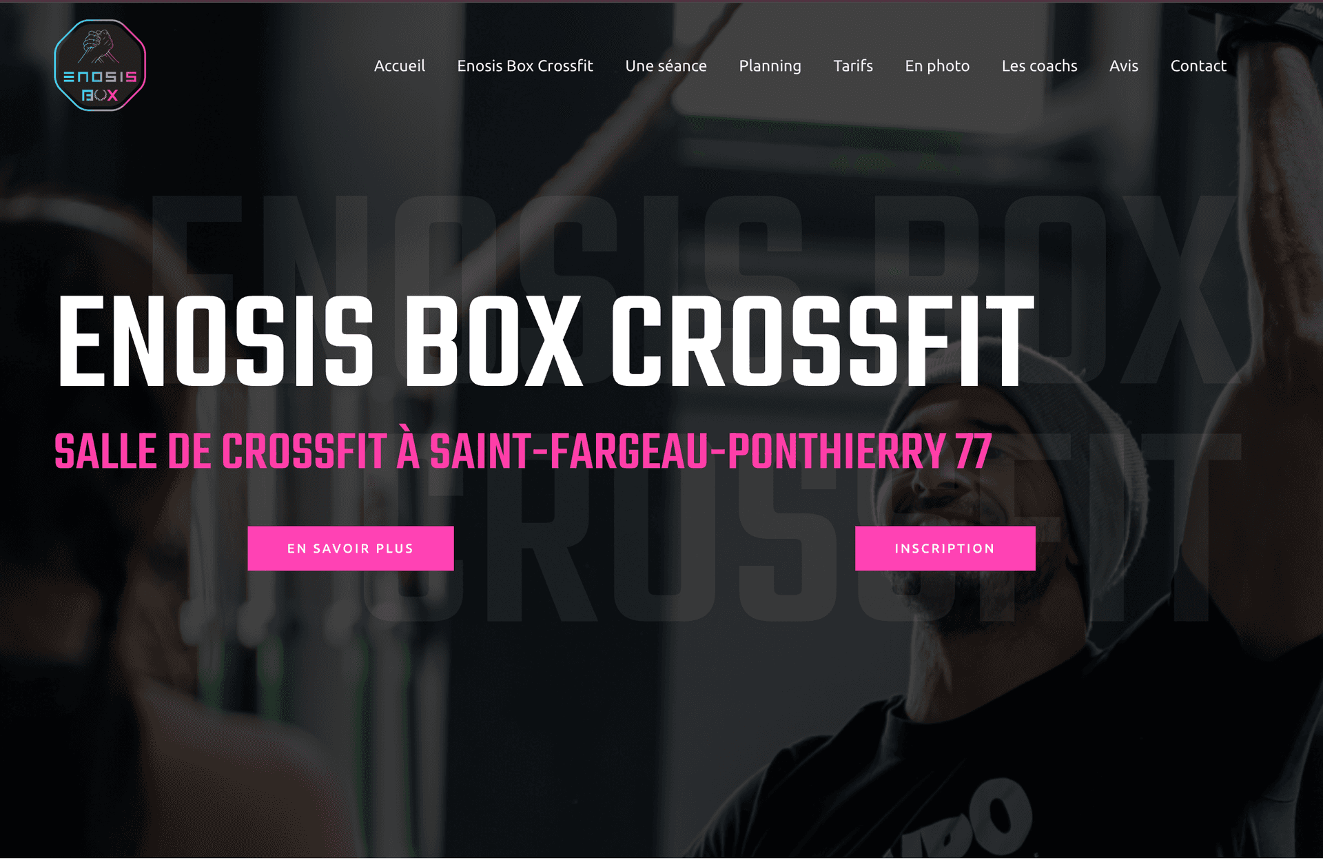 Enosis Box Crossfit : Création d'une landing page